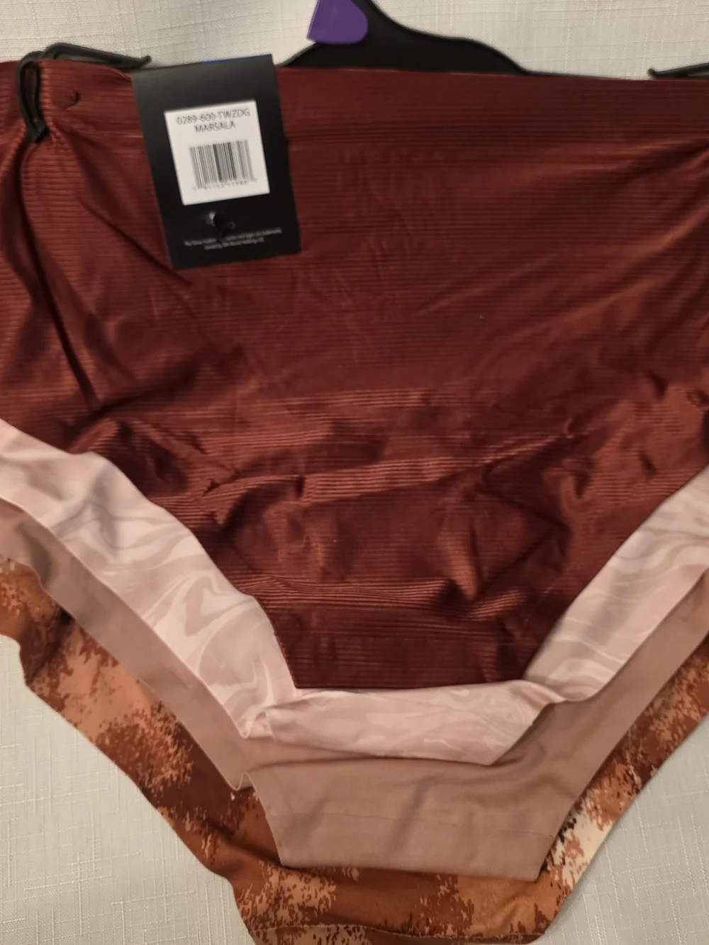 NWT 4 Pack Tahari Women's Laser Cut Hipster Panty in Rust Multi (XL)